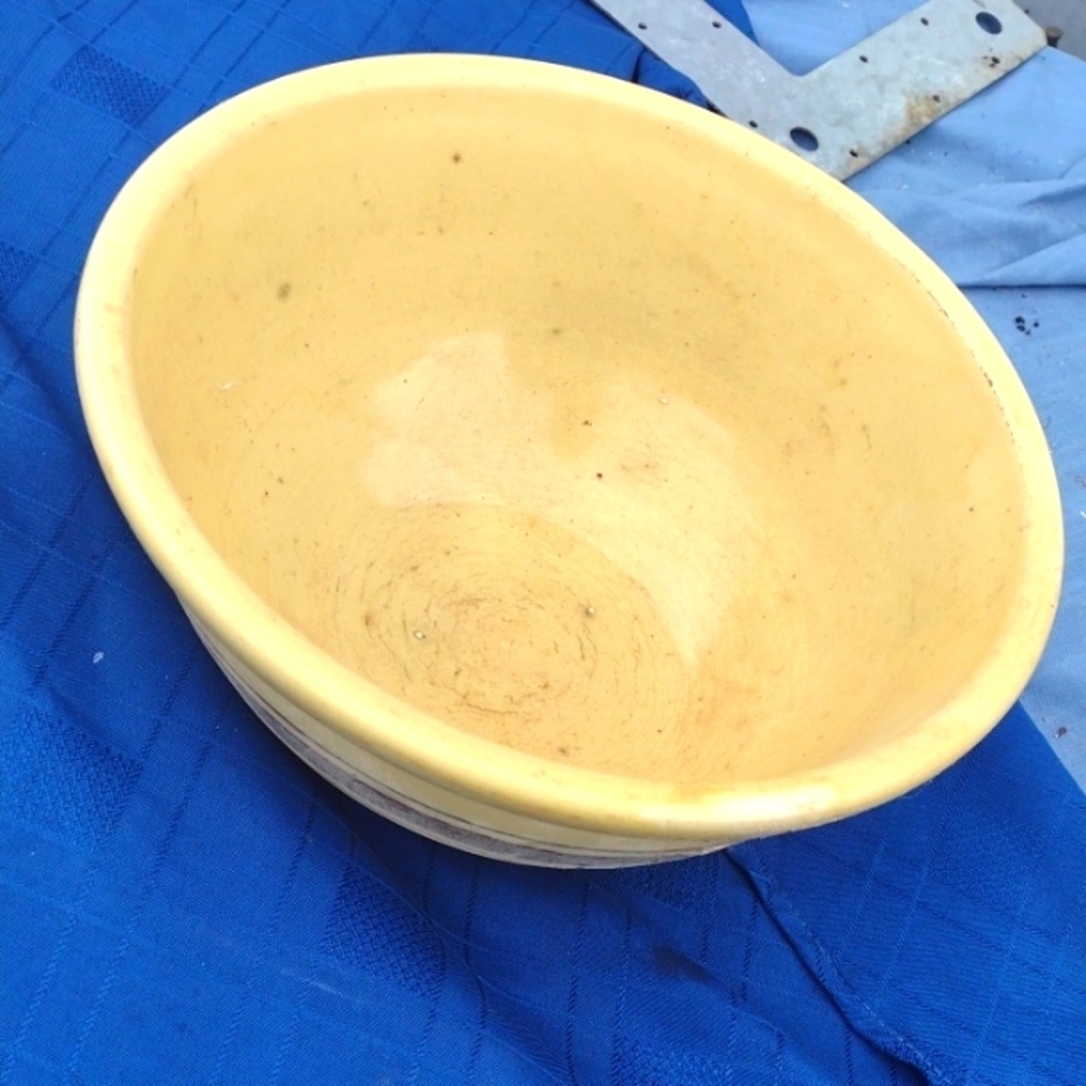 Vintage Yellow Ceramic Bowl